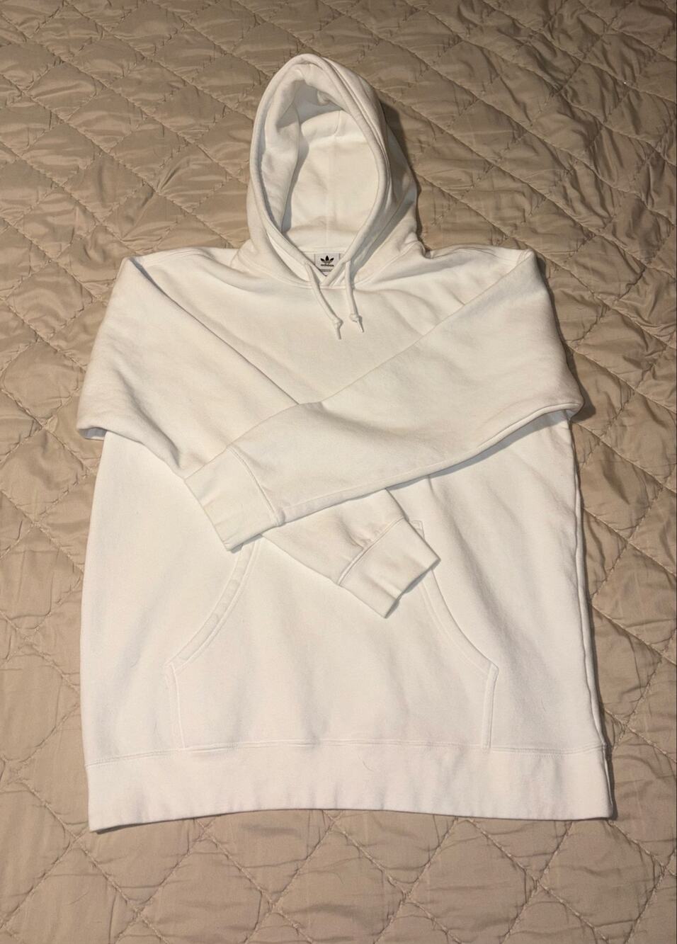 Adidas Originals Men’s L White Hoodie Fleece Sweatshirt